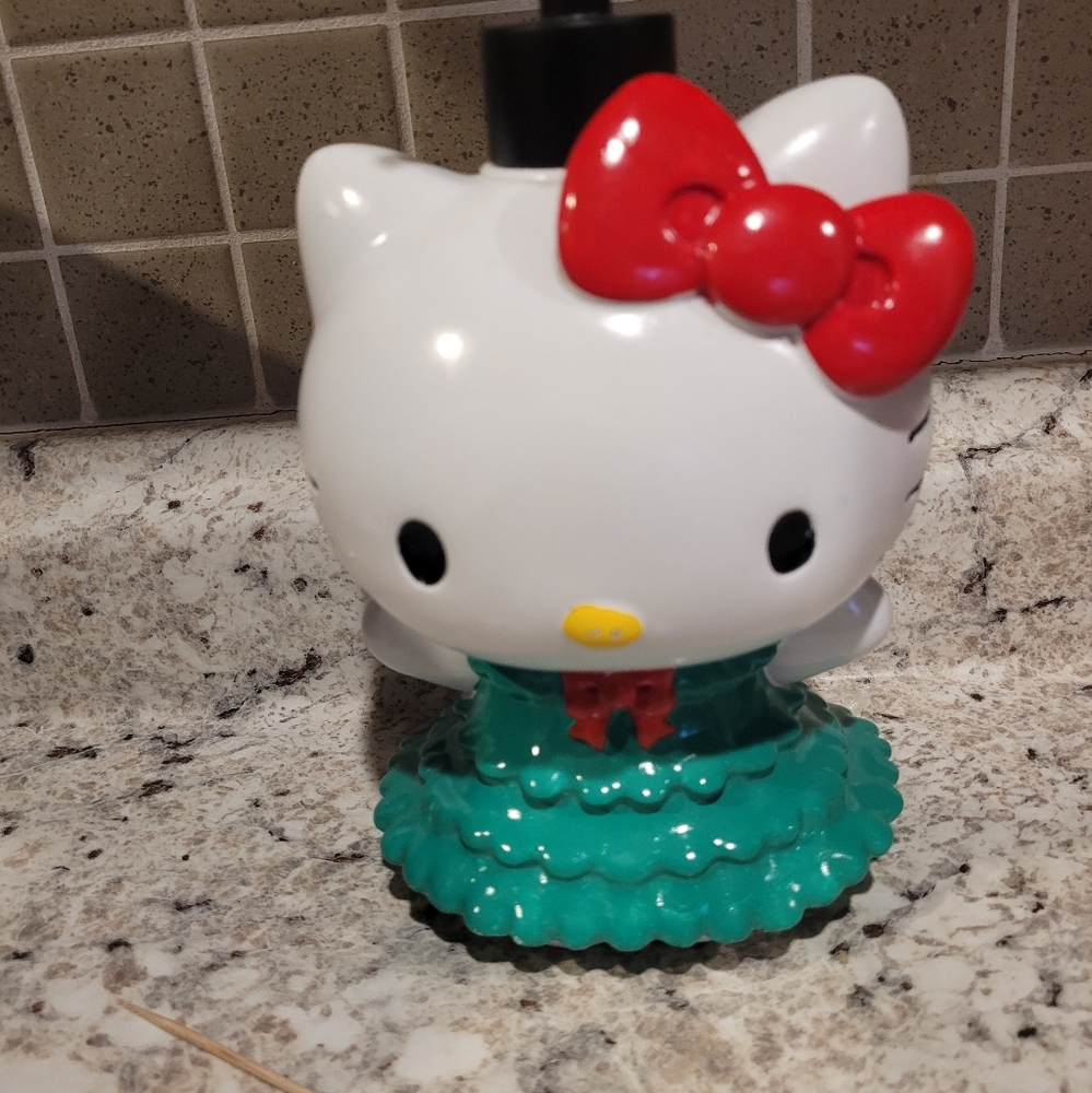 New Christmas Hello Kitty Green Dress  Soap Dispenser
